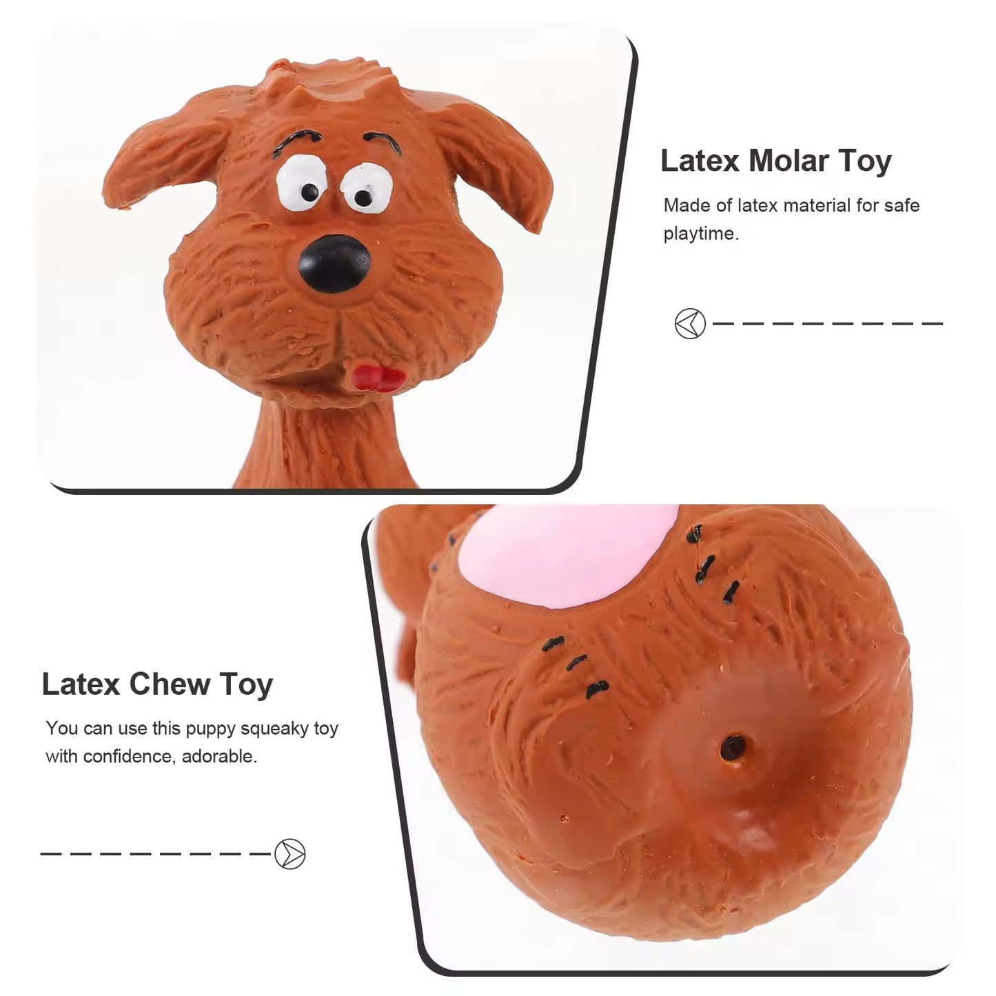 4pcs Cute Latex Dog Chew Toys With Sound, Interactive Biting Toys For