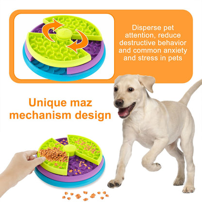 Pet Slow Food Bowl Anti Choking Cat Bowl,3in1 Interactive Dog Feeder