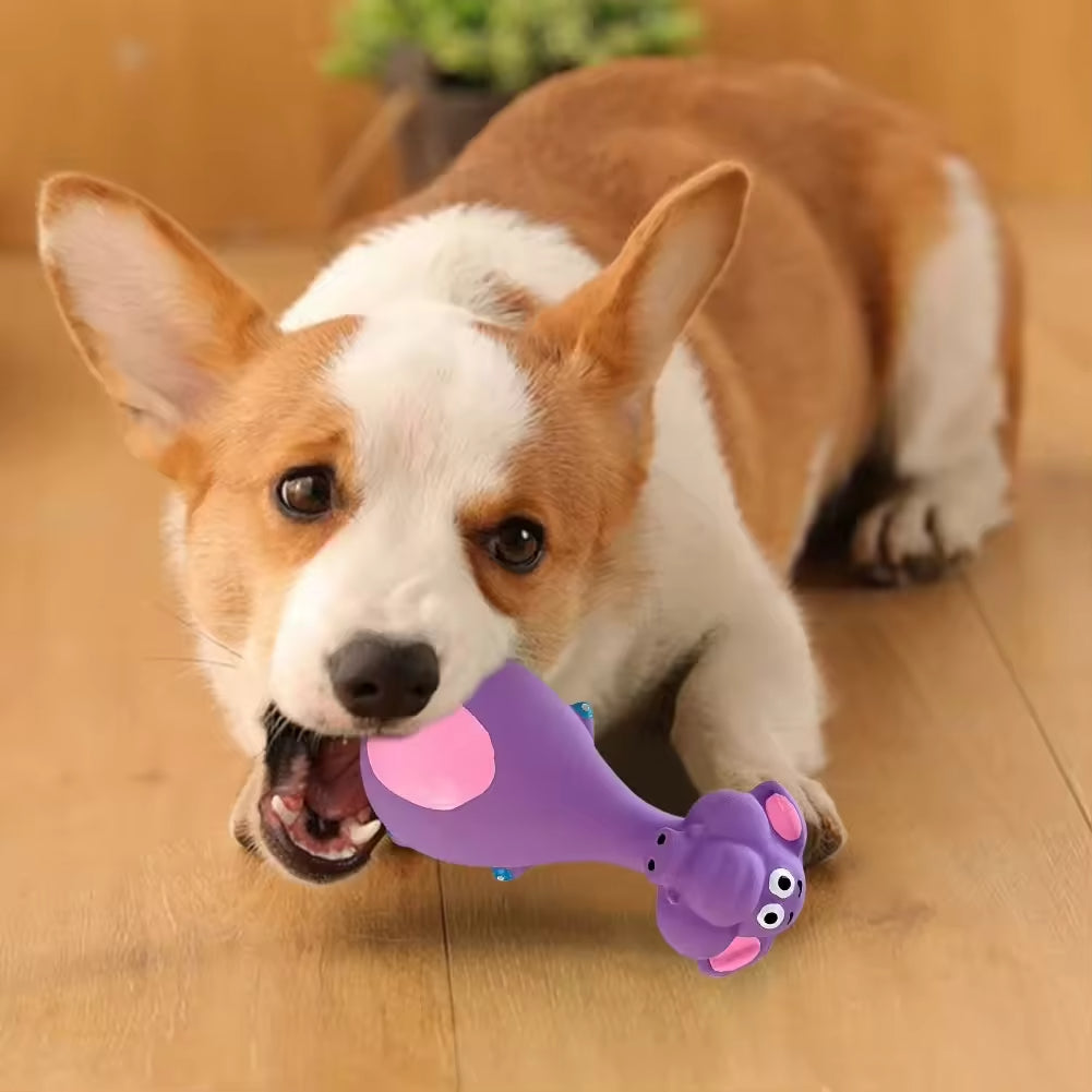 4pcs Cute Latex Dog Chew Toys With Sound, Interactive Biting Toys For