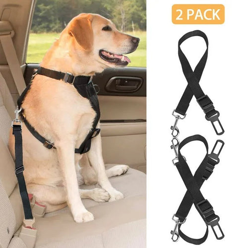 2Pcs Pet Dog Seat Belt Leash Adjustable Pet Dog Cat Safety Leads