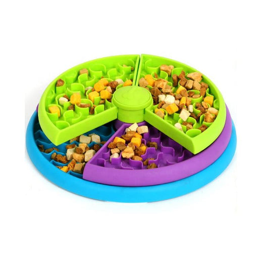 Pet Slow Food Bowl Anti Choking Cat Bowl,3in1 Interactive Dog Feeder