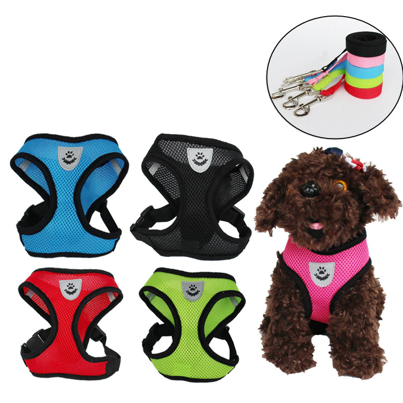 Cat Dog Pet Harness Adjustable Control Vest Dogs Reflective S M L XL