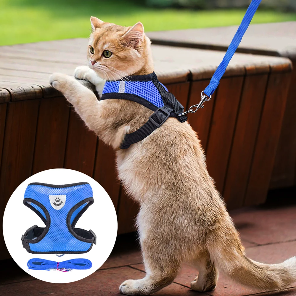 Cat Dog Pet Harness Adjustable Control Vest Dogs Reflective S M L XL