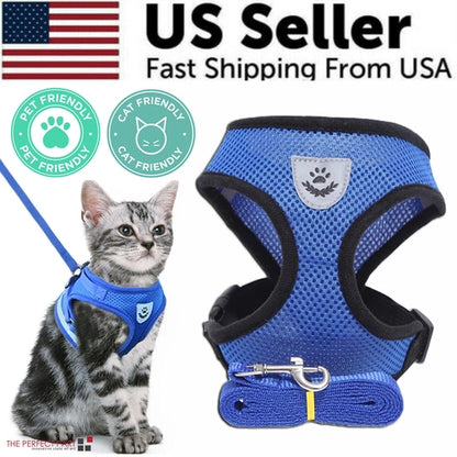 Cat Dog Pet Harness Adjustable Control Vest Dogs Reflective S M L XL
