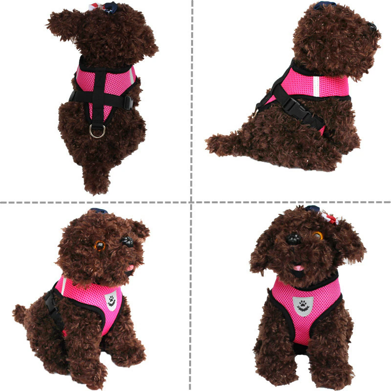 Cat Dog Pet Harness Adjustable Control Vest Dogs Reflective S M L XL