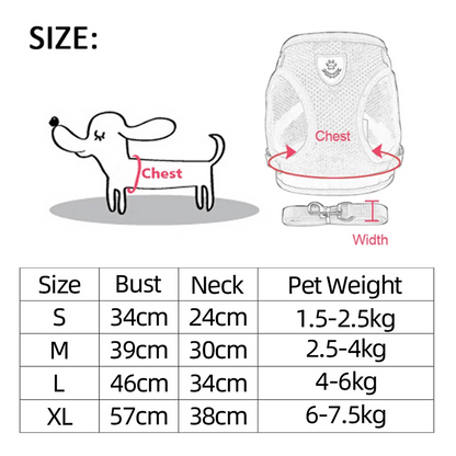 Cat Dog Pet Harness Adjustable Control Vest Dogs Reflective S M L XL