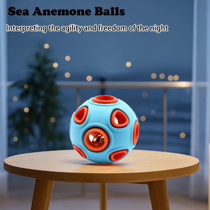 Dog Rubber Ball With Bell Sound, 2-Pack, Interactive Pet Chew Toy For