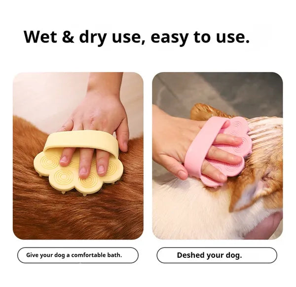 Dog Bath Brush,Pet Bath Comb Brush Soothing Massage Rubber Comb,Pet