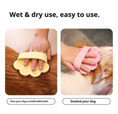 Dog Bath Brush,Pet Bath Comb Brush Soothing Massage Rubber Comb,Pet