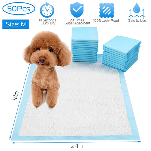 50Pcs/Set Dog Training Pads Puppy Pee Pads Cat Wee Mats Potty-Train
