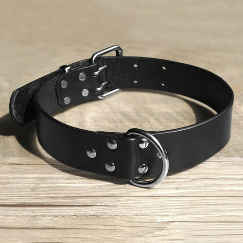 Durable Leather Dog Collar and Leash Genuine Leather Dogs Collar Pet