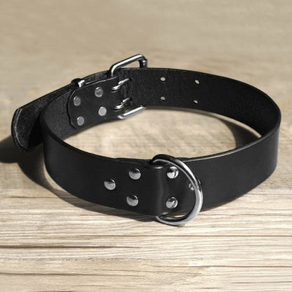 Durable Leather Dog Collar and Leash Genuine Leather Dogs Collar Pet